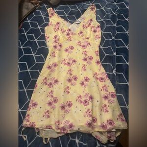 Princess Polly yellow/pink mini floral dress
